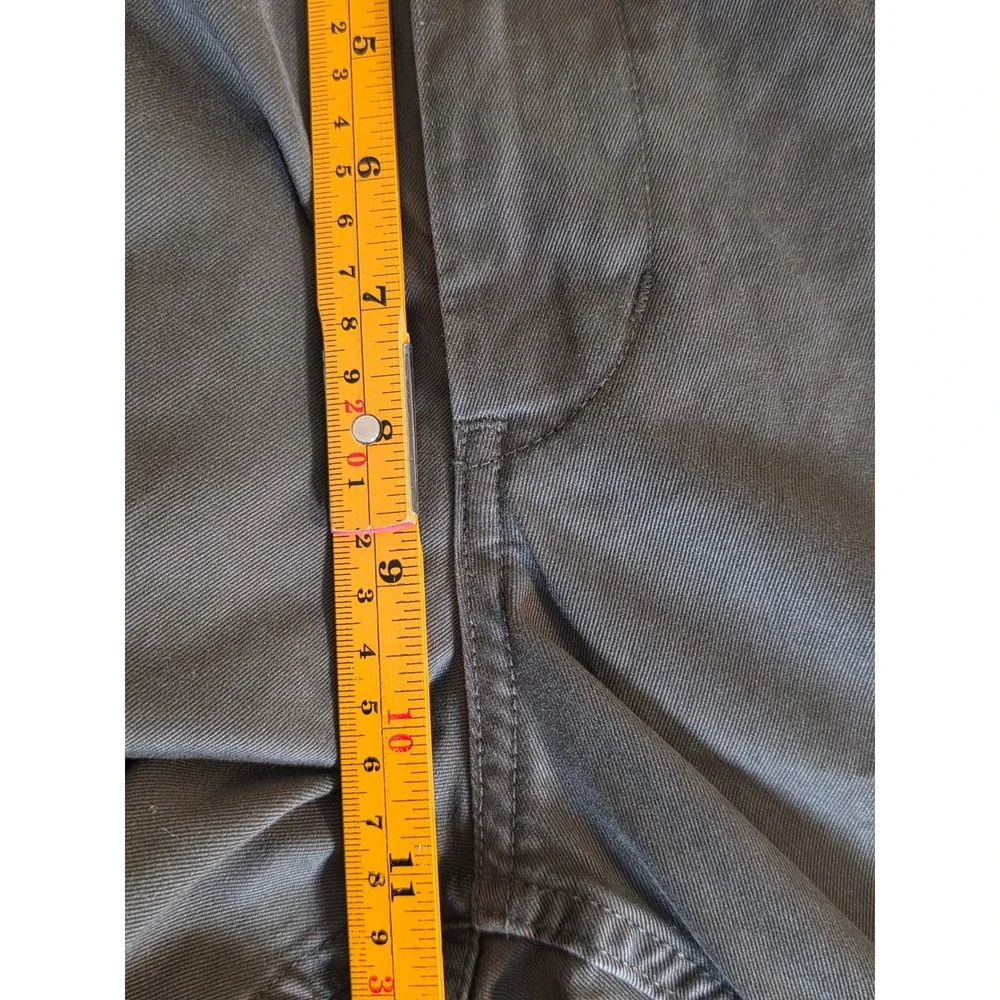 Uniqlo Mens Chino Pants 36x28 Olive Green Cotton Twill Straight Leg 321-444594
